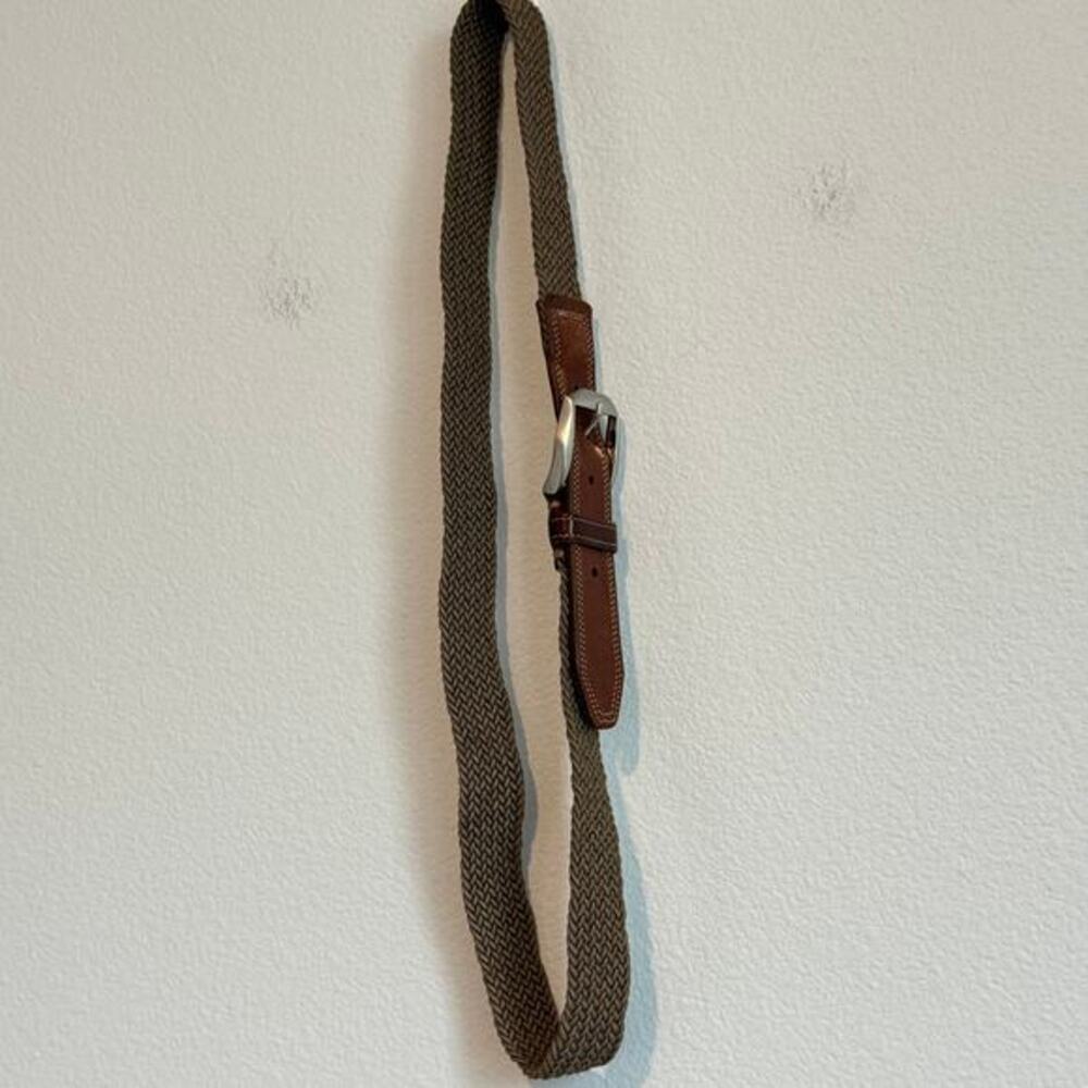 Martin Dingman Braided Leather Belt 42‎ Brown Old Money Countrywear Quiet Luxury
